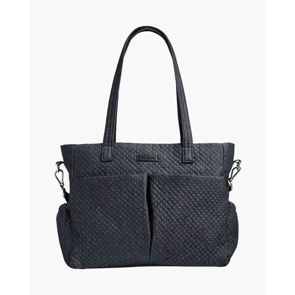 Vera Bradley Navy Blue Quilted Diaper Baby Bag with Changing Pad - Picture 1 of 8